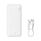 BASEUS Airpow 20W 10000mAh powerbank with USB-A - USB-C cable 30cm - white