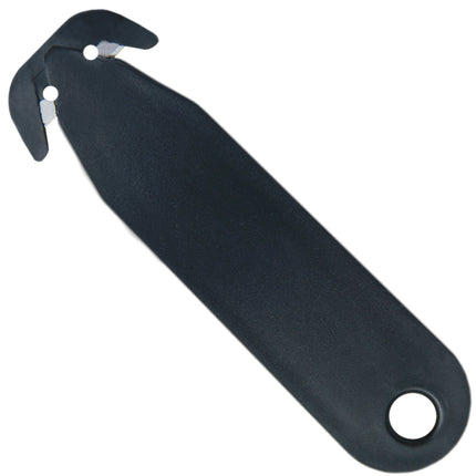 HURTEL Safe knife, box opener for stretch film tapes, hidden, 2 blades - black