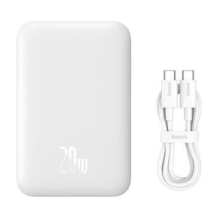 BASEUS Powerbank 6000mAh Magnetic Mini Air 20W with USB-C cable - white