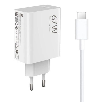XIAOMI Xiaomi 67W 6.2A USB-A wall charger with USB-C cable - white – image 5