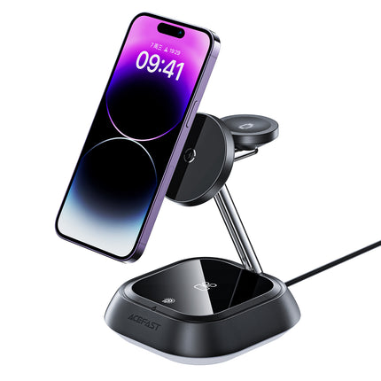 ACEFAST 3in1 E16 15W inductive charging station for phone, headphones, watch - black – image 2
