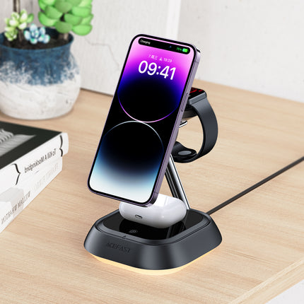 ACEFAST 3in1 E16 15W inductive charging station for phone, headphones, watch - black – image 3