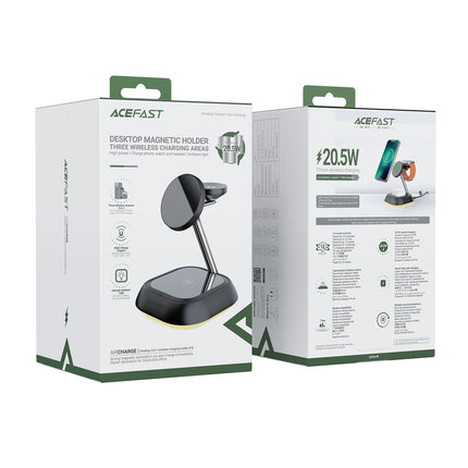 ACEFAST 3in1 E16 15W inductive charging station for phone, headphones, watch - black – image 5