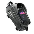ROCKBROS Armored bicycle bag for a frame with a pocket for a phone and navigation, 1.7l - black