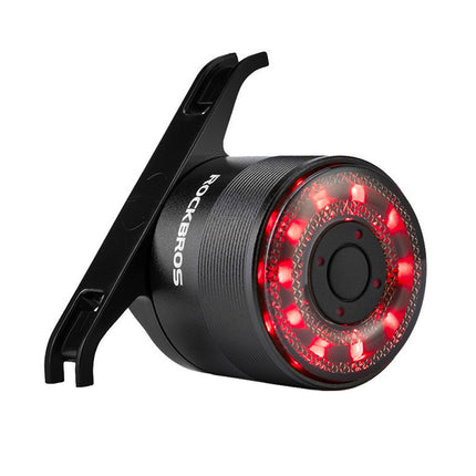 ROCKBROS Q1 rear bicycle light 7 colors LED Strobe + USB-C - USB-A cable - black
