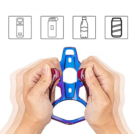 ROCKBROS Bicycle bottle holder - blue and purple – image 7
