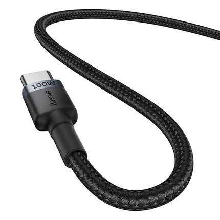 BASEUS 2x Cafule USB-C - USB-C cable 100W 1m - red-black and black-gray – image 4