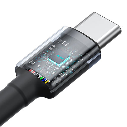 BASEUS 2x Cafule USB-C - USB-C cable 100W 1m - red-black and black-gray – image 6