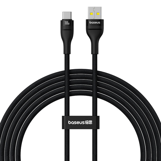 BASEUS Flash cable 2 USB-A - USB-C 100W 2m - black