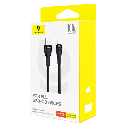 BASEUS Flash cable 2 USB-A - USB-C 100W 2m - black – image 7