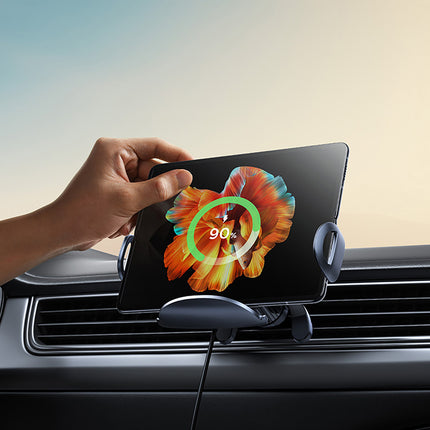 BASEUS Car grill holder with triple coil inductive charger - black – image 8
