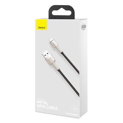 BASEUS Cafule Series Metal Data USB-A - iPhone Lightning 2.4A cable 1m - black – image 7