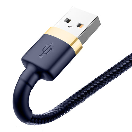 BASEUS Cafule USB-A - iPhone Lightning 2.4A QC 3.0 cable 1m - blue-gold – image 3