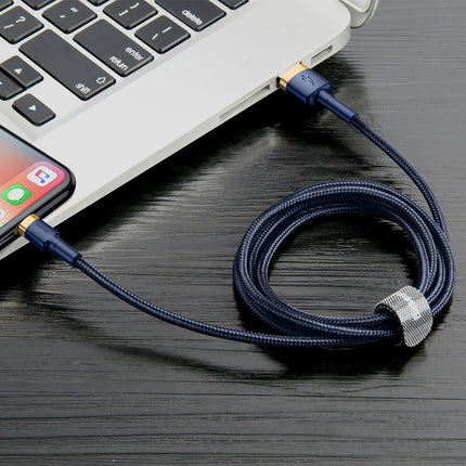 BASEUS Cafule USB-A - iPhone Lightning 2.4A QC 3.0 cable 1m - blue-gold – image 8