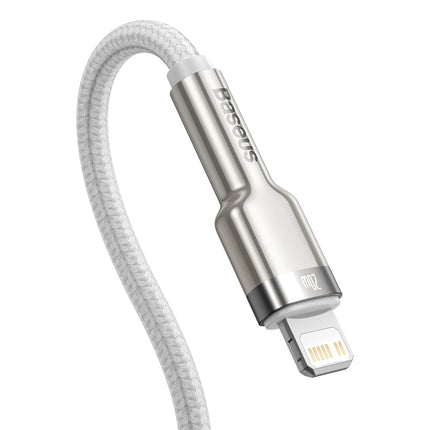 BASEUS Cafule Series Metal Data USB-C - iPhone Lightning 20W PD cable 1m - white – image 3