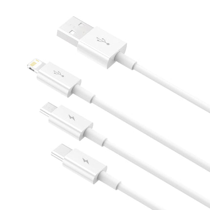 BASEUS 3in1 Superior Series USB-A - USB-C / Lightning / micro USB 3.5A cable 1m - white – image 4