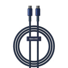 BASEUS Tungsten Gold USB-C - USB-C cable 100W 1m - navy blue