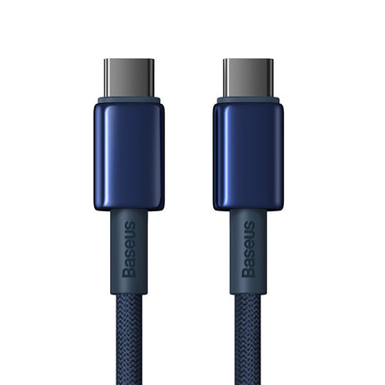 BASEUS Tungsten Gold USB-C - USB-C cable 100W 1m - navy blue – image 2