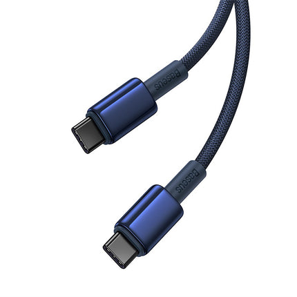BASEUS Tungsten Gold USB-C - USB-C cable 100W 1m - navy blue – image 3