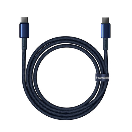 BASEUS Tungsten Gold USB-C - USB-C cable 100W 1m - navy blue – image 5