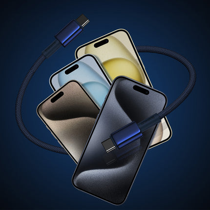 BASEUS Tungsten Gold USB-C - USB-C cable 100W 1m - navy blue – image 9