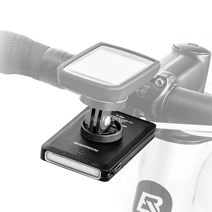 ROCKBROS 2in1 150lm front bicycle light for the counter with a 5000mAh IPX6 power bank - black