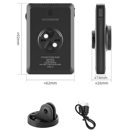 ROCKBROS 2in1 150lm front bicycle light for the counter with a 5000mAh IPX6 power bank - black – image 10