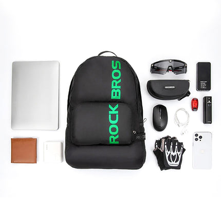 ROCKBROS Waterproof foldable sports backpack 46.5x38cm 18l - black – image 4
