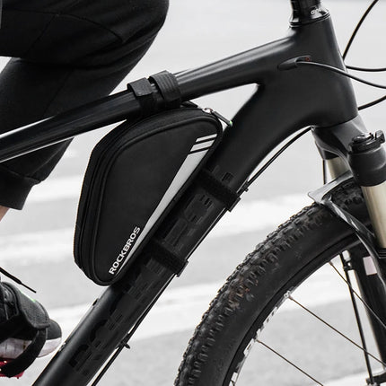 ROCKBROS Bicycle bag for tools, pump mounted on the frame, 0.7l - black – image 10
