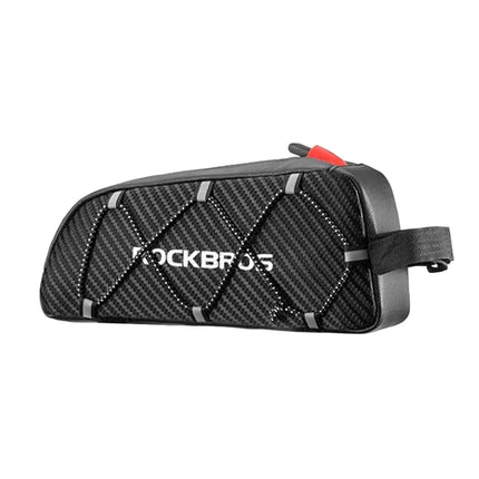 ROCKBROS Waterproof bicycle bag mounted on the frame with a braided fabric, 1l - black