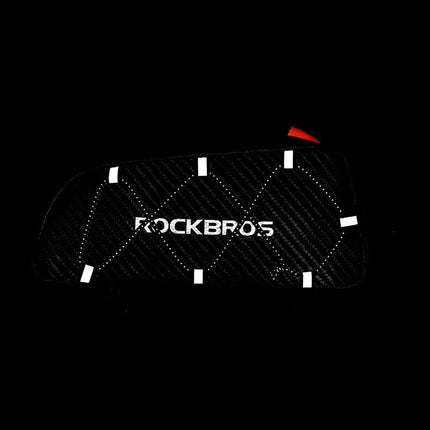 ROCKBROS Waterproof bicycle bag mounted on the frame with a braided fabric, 1l - black – image 9