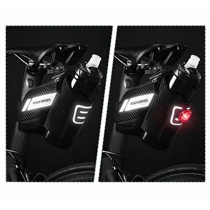 ROCKBROS Bicycle bag under the saddle with a pocket for a 1.5l water bottle - black – image 11