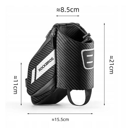 ROCKBROS Bicycle bag under the saddle with a pocket for a 1.5l water bottle - black – image 5