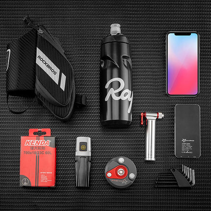 ROCKBROS Bicycle bag under the saddle with a pocket for a 1.5l water bottle - black – image 9