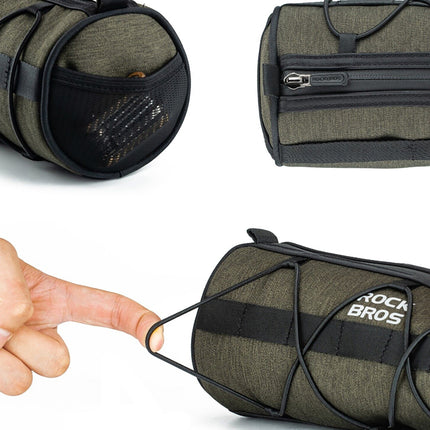 ROCKBROS Bicycle bag attached to the handlebar and saddle frame, 2l - green – image 4