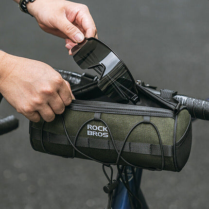ROCKBROS Bicycle bag attached to the handlebar and saddle frame, 2l - green – image 7