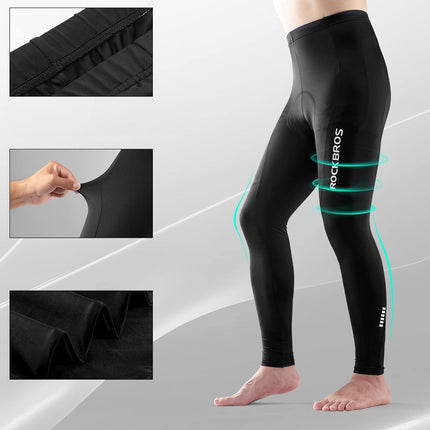 ROCKBROS Breathable long cycling trousers with XXL insert - black – image 6
