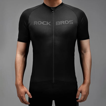 ROCKBROS Cycling jersey with short sleeves L - black – image 9