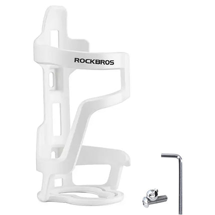 ROCKBROS Polycarbonate bicycle bottle holder, water bottle diameter. 51-73 mm - white