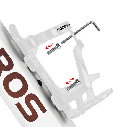 ROCKBROS Polycarbonate bicycle bottle holder, water bottle diameter. 51-73 mm - white – image 2