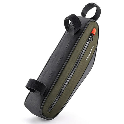 ROCKBROS Bicycle bag for a bicycle frame with a side pocket 1.7l - green and black – image 2