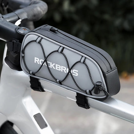 ROCKBROS Bicycle pannier bag attached to the frame 0.9l - silver – image 6