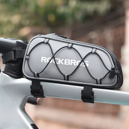 ROCKBROS Bicycle pannier bag attached to the frame 0.9l - silver – image 9
