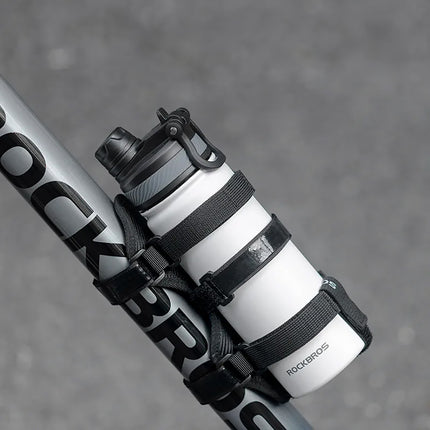 ROCKBROS Bicycle holder with Velcro for attaching to the handlebar frame for a speaker, water bottle, etc. - black – image 4