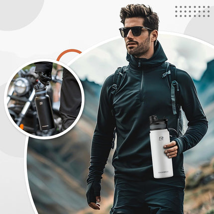 ROCKBROS Thermal bicycle bottle for drinks 530 ml - white – image 15