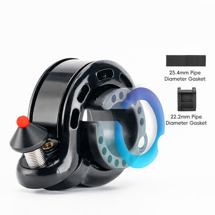 ROCKBROS Q-shaped bicycle bell 100db - black – image 4