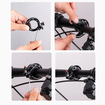 ROCKBROS Q-shaped bicycle bell 100db - black – image 8