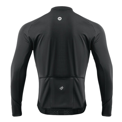 ROCKBROS Warm autumn/winter cycling jersey with long sleeves M - black – image 3