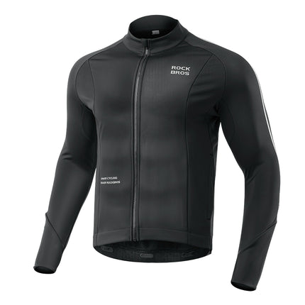 ROCKBROS Warm autumn/winter XL long-sleeved cycling jersey - black
