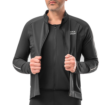 ROCKBROS Warm autumn/winter XL long-sleeved cycling jersey - black – image 4